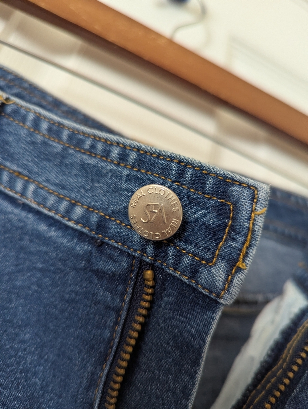 Real Clothes by Saks Fifth Avenue 90's Vintage Floral Embroidered Jeans Blue 10P - Picture 9 of 13